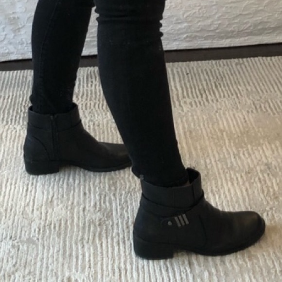 Black leather moto booties - Picture 8 of 8